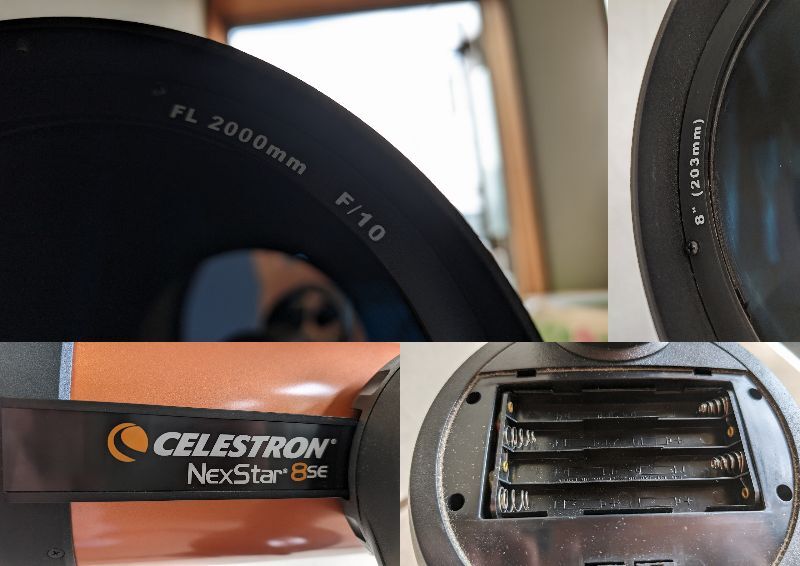 CELESTRON セレストロン NexStar 8SE (203mm) FL2000mm F/10 鏡筒 架台 三脚セット 天体望遠鏡の画像9