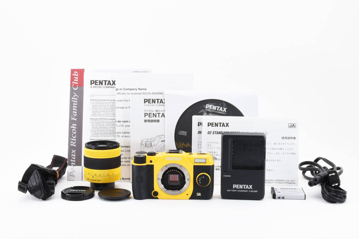 【良品】ペンタックス PENTAX Q7 イエロー ズームレンズキット シャッター数655回_画像1