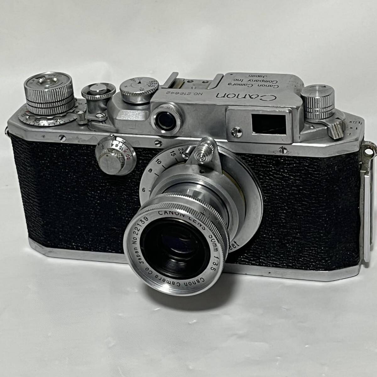 Canon レンジファインダー バルナック型　メタルキャップ　フィルムカメラ Canon lens 50mm f:3.5 動作未確認　ジャンク扱い_画像2