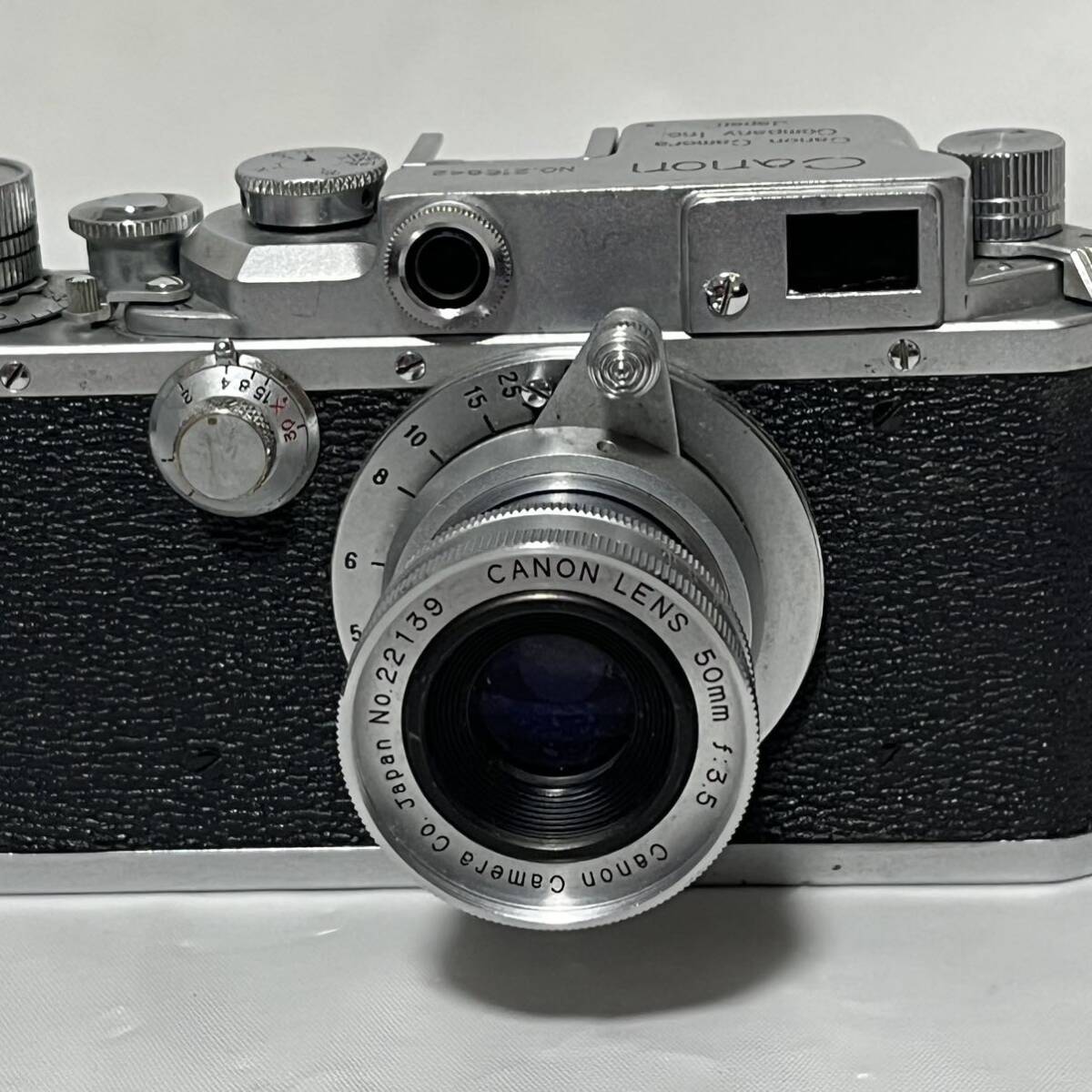 Canon レンジファインダー バルナック型　メタルキャップ　フィルムカメラ Canon lens 50mm f:3.5 動作未確認　ジャンク扱い_画像3