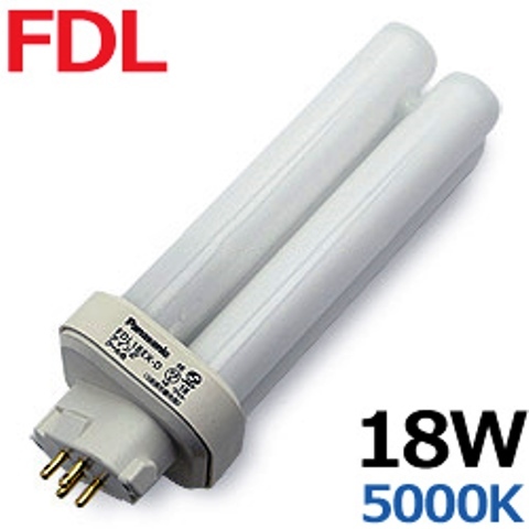 [ Panasonic twin fluorescent lamp twin 2 18W shape 3 wave length shape daytime white color FDL18EX-N ]