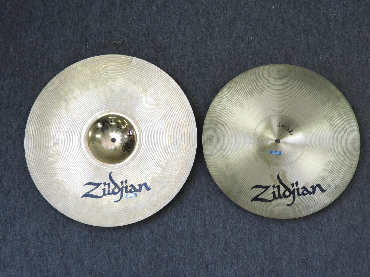 ☆ Zildjian ジルジャン MEDIUM CRASH 18/45cm ROCK CRASH 16/40cm シンバル2枚セット ☆ジャンク☆の画像8