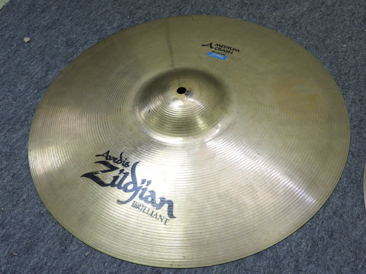 ☆ Zildjian ジルジャン MEDIUM CRASH 18/45cm ROCK CRASH 16/40cm シンバル2枚セット ☆ジャンク☆