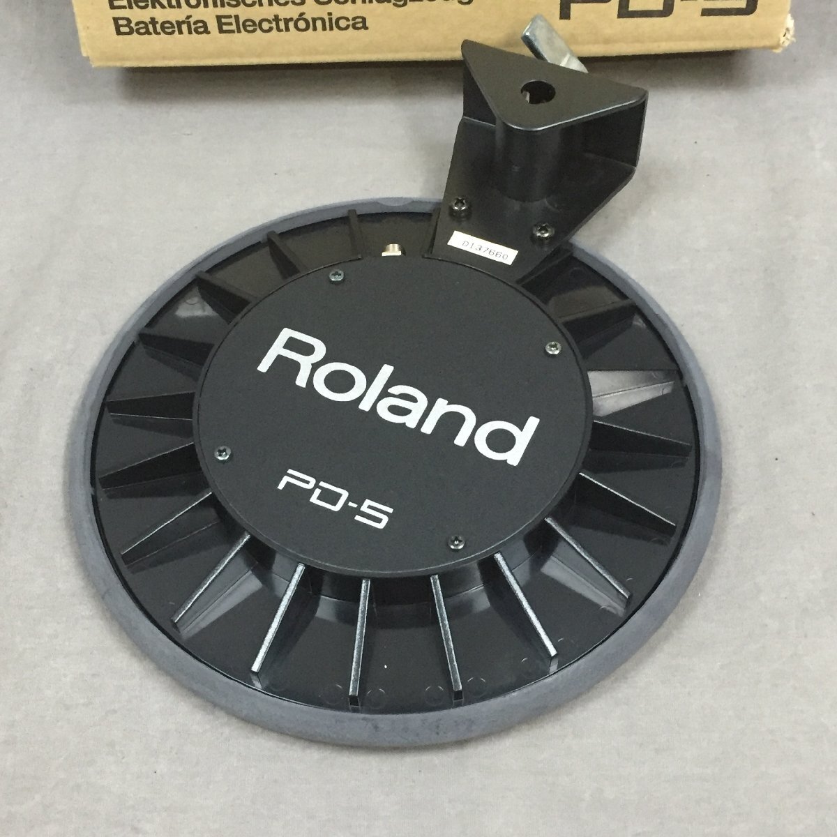 f146*80 【ジャンク】 Roland ローランド PD-5 電子ドラム パッド 外箱、取扱説明書、保証書、ケーブル付の画像4