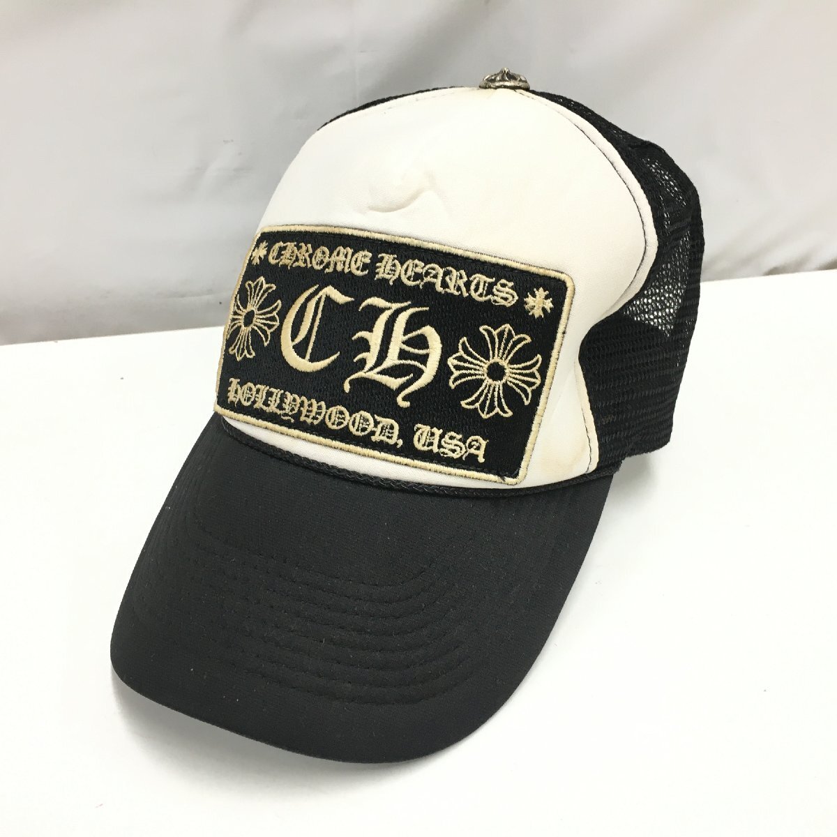 f300*80 【傷汚れ有】 クロムハーツ トラッカーキャップ CHROME HEARTS 帽子 キャップ メッシュキャップ_画像1