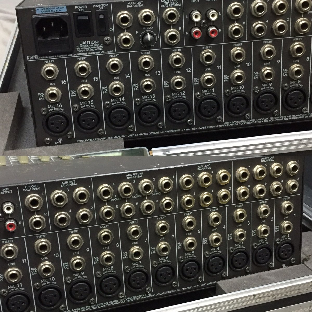 f146*160 [ present condition goods ] MACKIE 1604-VLZ PRO Mackie analog mixer hard case attaching 