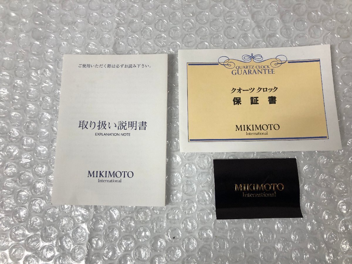 k157*80 【現状品】 未検品 MIKIMOTO クオーツクロック 置時計 インテリア ミキモト 訳アリ_画像7