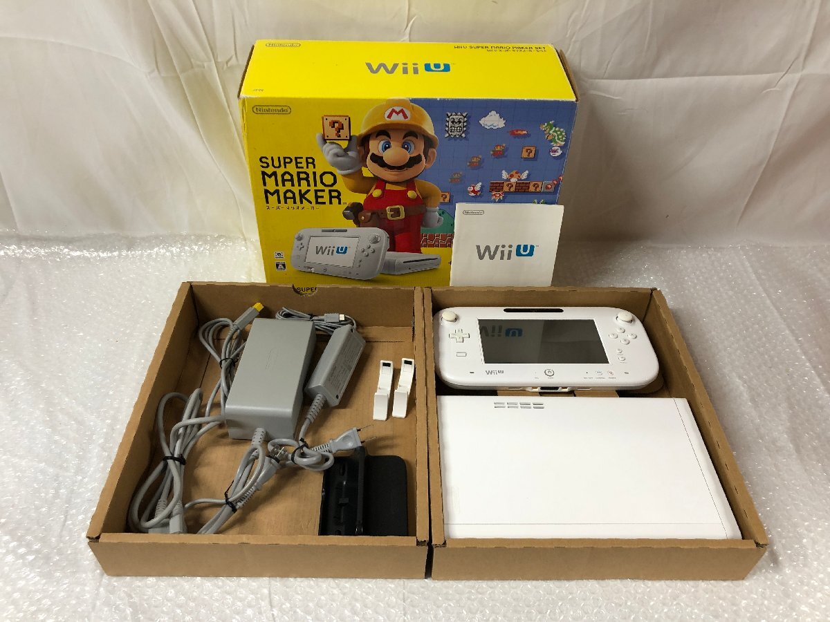 k089*120 【現状品】 動作確認済 Nintendo 任天堂 WiiU スーパーマリオメーカーセット_画像1