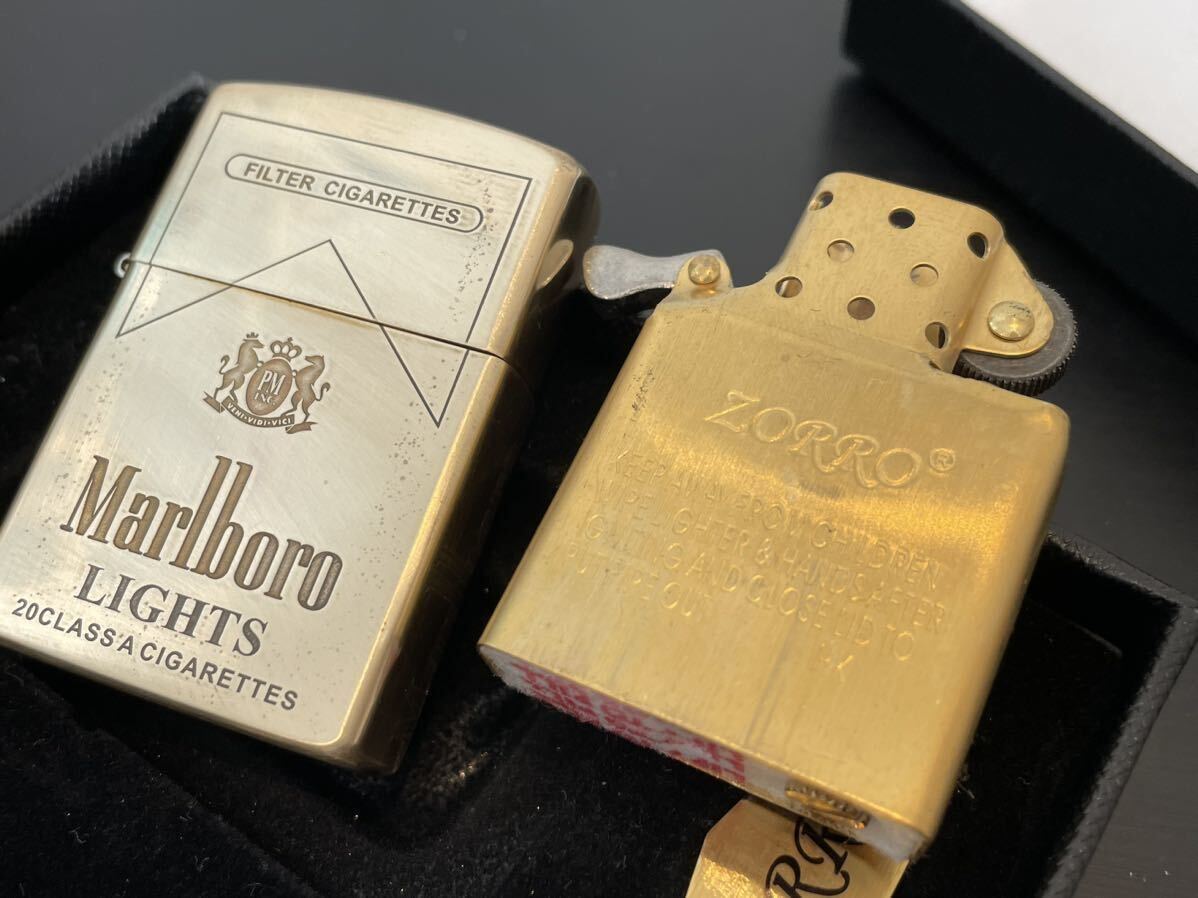 ZORRO 6面彫刻 未使用Marlboro オイルライター 真鍮 インサイドユニットも真鍮製 喫煙具 の画像9