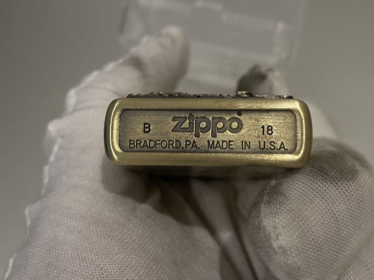 1円 ZIPPO ライター マルボロ Marlboroジッポ Zippoオイルライター真鍮製 中古品 喫煙グッズ ジッポー 火花確認済R67545の画像7