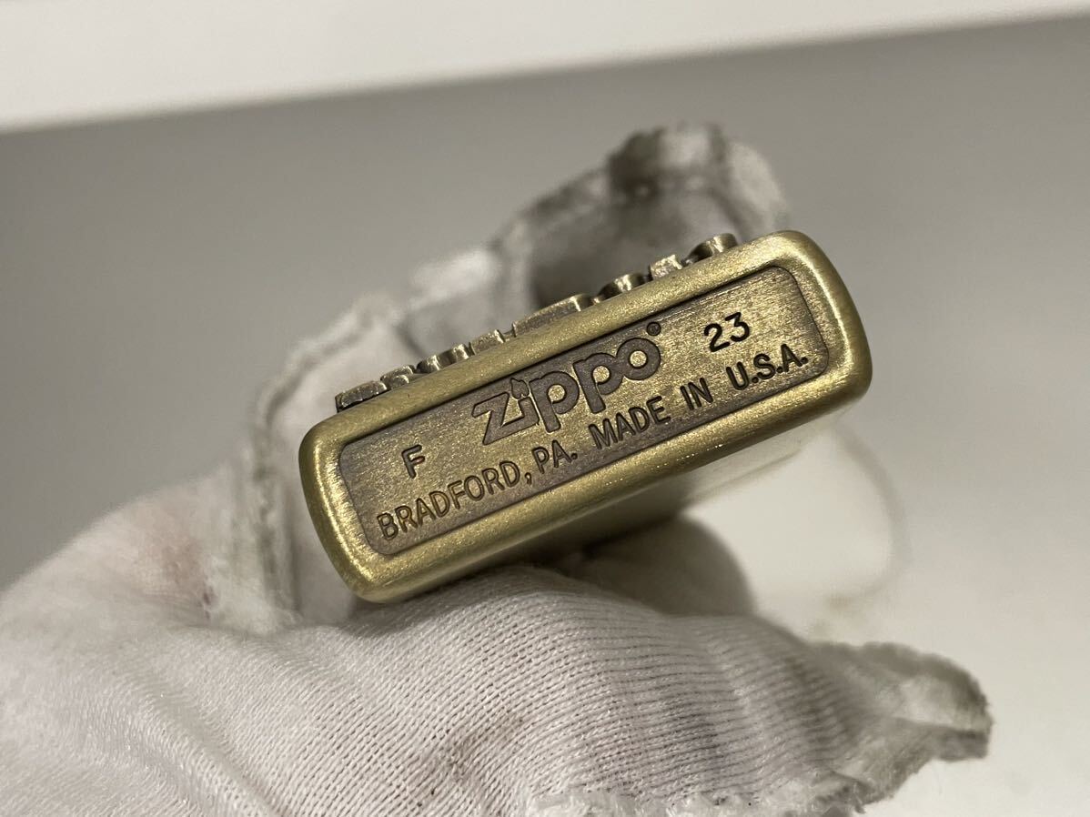 1円 ZIPPO ライター マルボロ Marlboroジッポ Zippoオイルライター真鍮製 中古品 喫煙グッズ ジッポー 火花確認済R67585の画像7