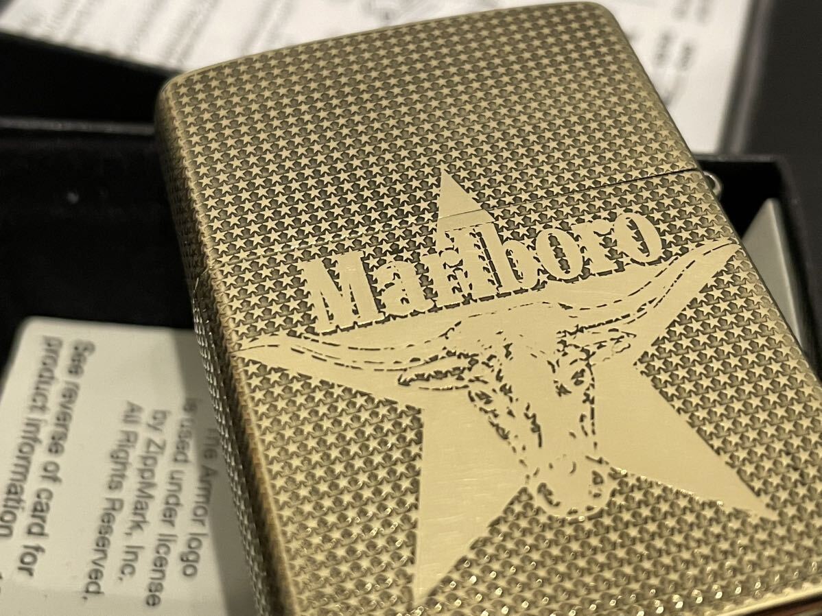 1円 未使用 ZIPPO ジッポライター マルボロ Marlboroオイルライターゴールドライター 真鍮製 新品の画像5