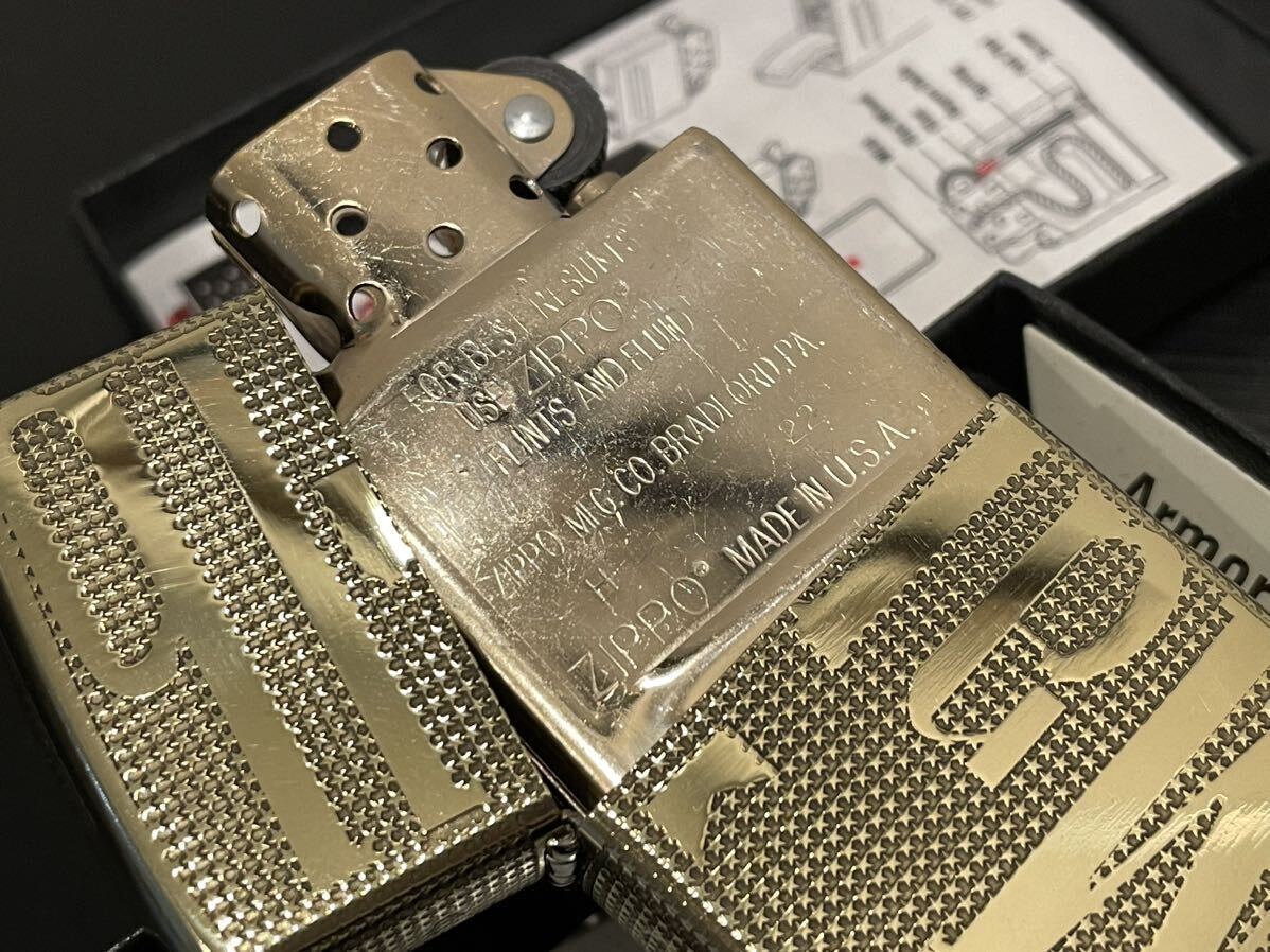 1円 未使用 ZIPPO ジッポライター マルボロ Marlboroオイルライターゴールドライター 真鍮製 新品の画像4