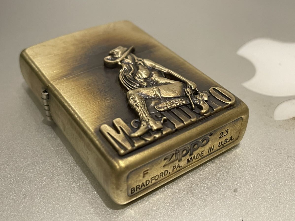 1円 ZIPPO ライター マルボロ Marlboroジッポ Zippoオイルライター真鍮製 中古品 喫煙グッズ ジッポー 火花確認済R67586_画像3