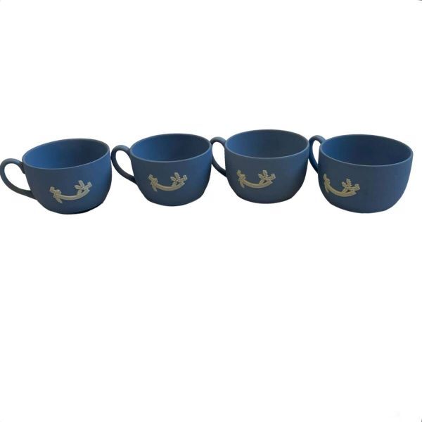 ★中古・オススメ品★ Wedgwood ウェッジウッド 洋食器 カップ ４客 ペールブルー系 ジャスパー 専用箱付き 紅茶 コーヒー CNYY0402-10の画像2