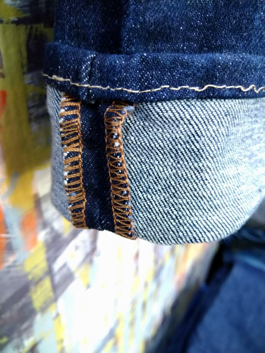  including carriage *GAP DENIM/ skinny stretch jeans /32 display ~w. body 83 till rank /. indigo beautiful goods / orange stitch / side break up volume tenth 