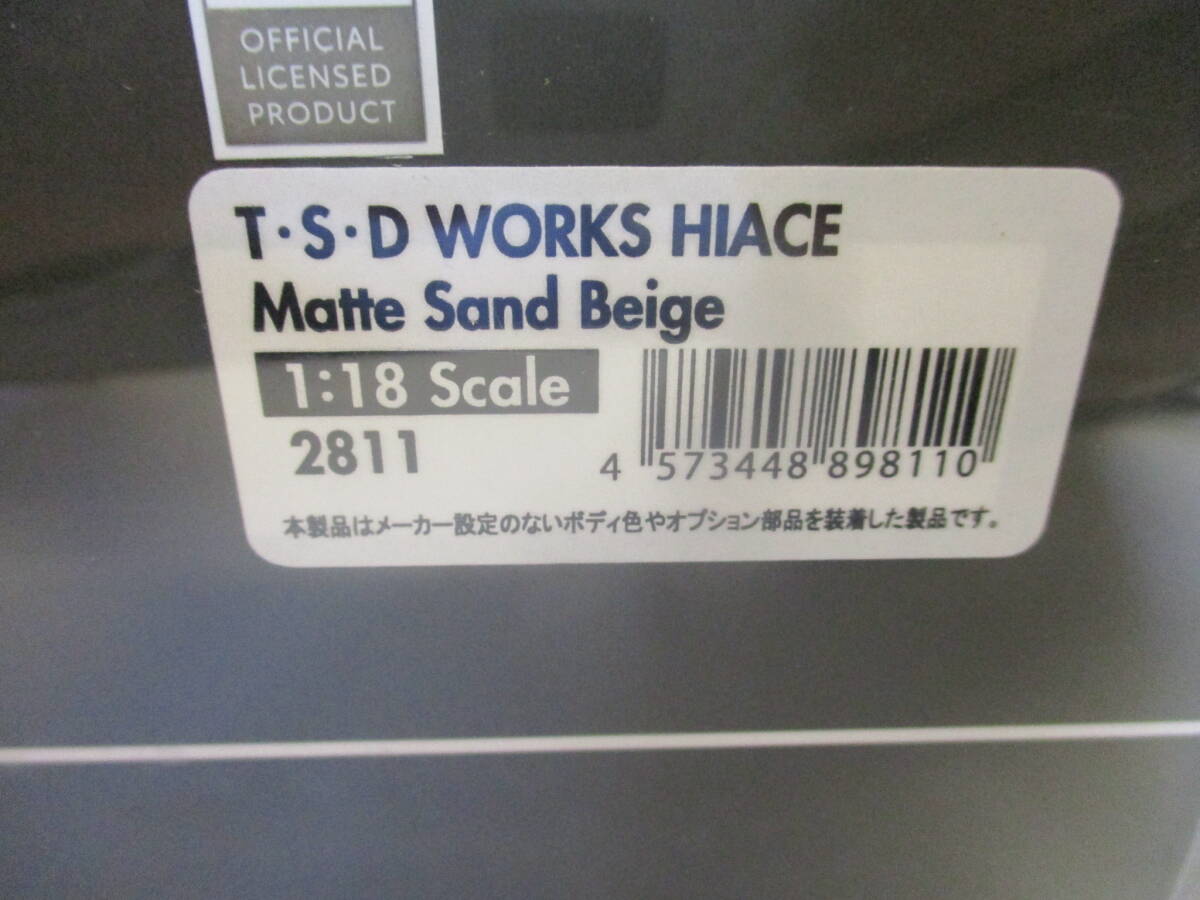  зажигание модель T*S*D WORKS HIACE Matte Sand Beige With Roof Rack 1/18 IG2811 3285 Toyota Hiace ignitionmodel