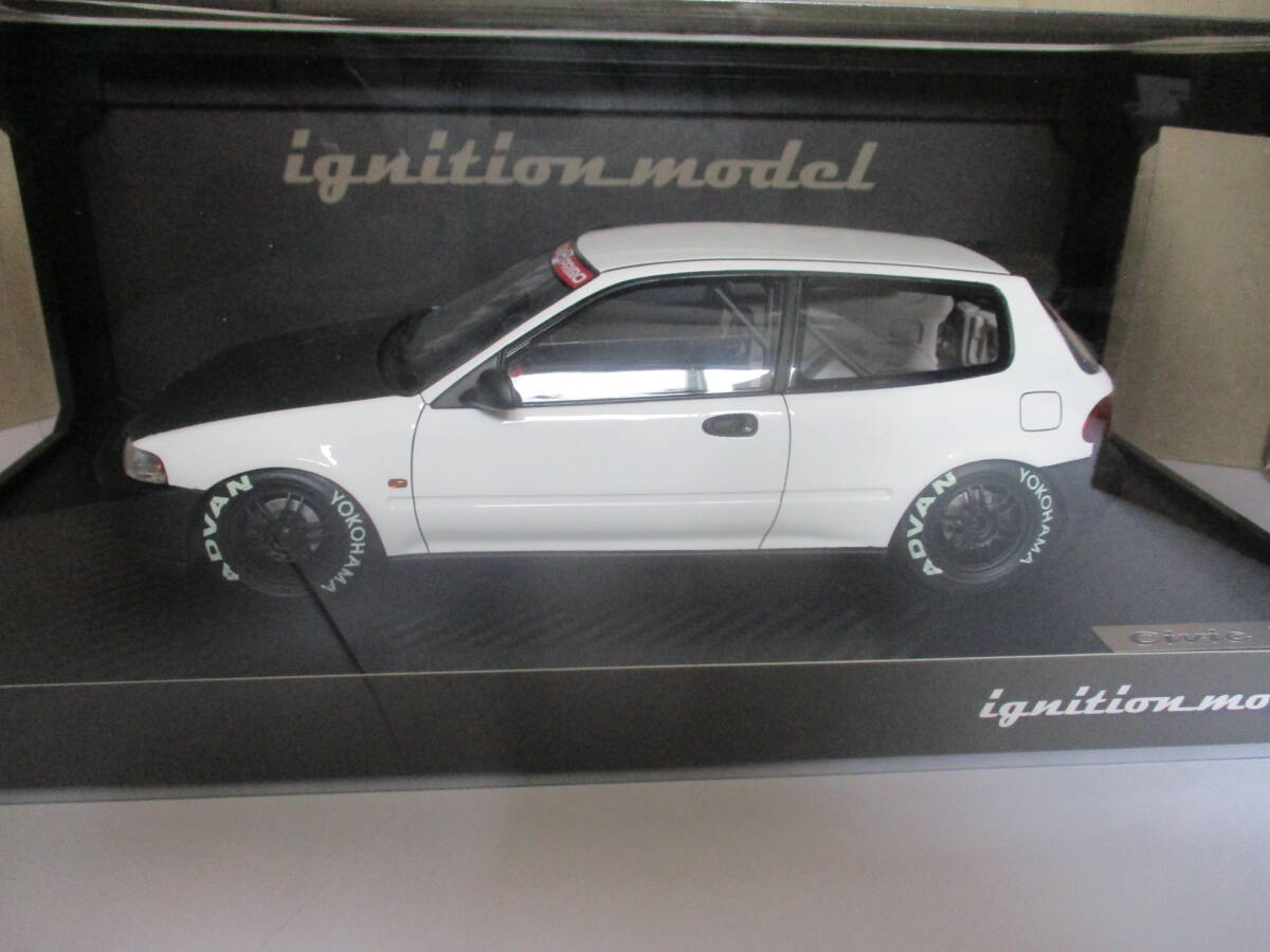 イグニッションモデル ホンダ シビック EG6 ホワイト 1/18 3042 HONDA CIVIC Ignitionmodel_画像1