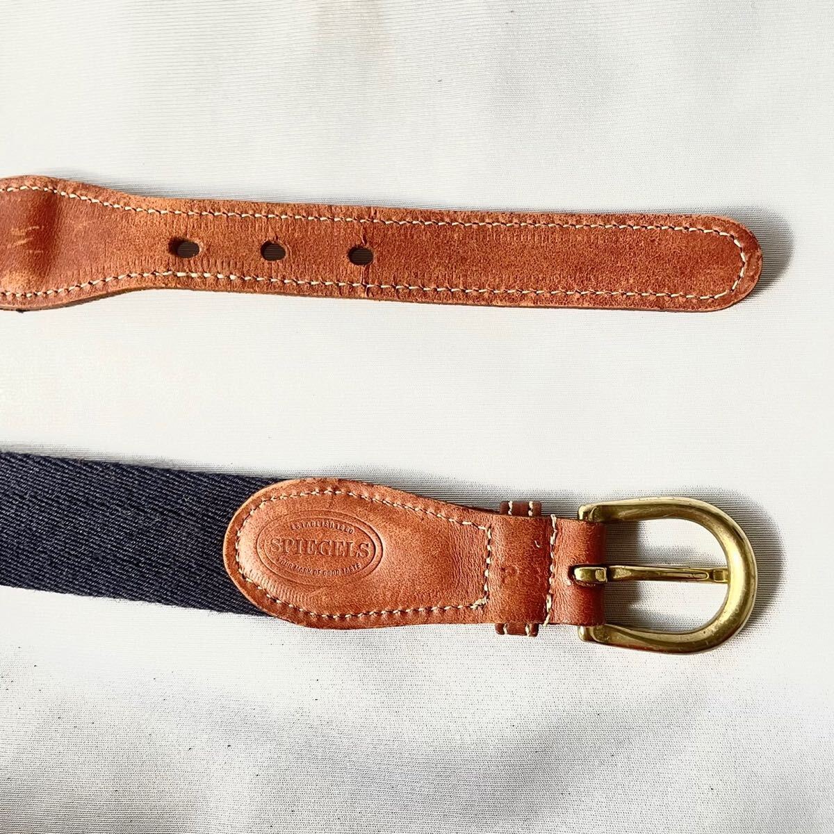 SPIEGELS waterfowl belt 水鳥リボンレザーベルト