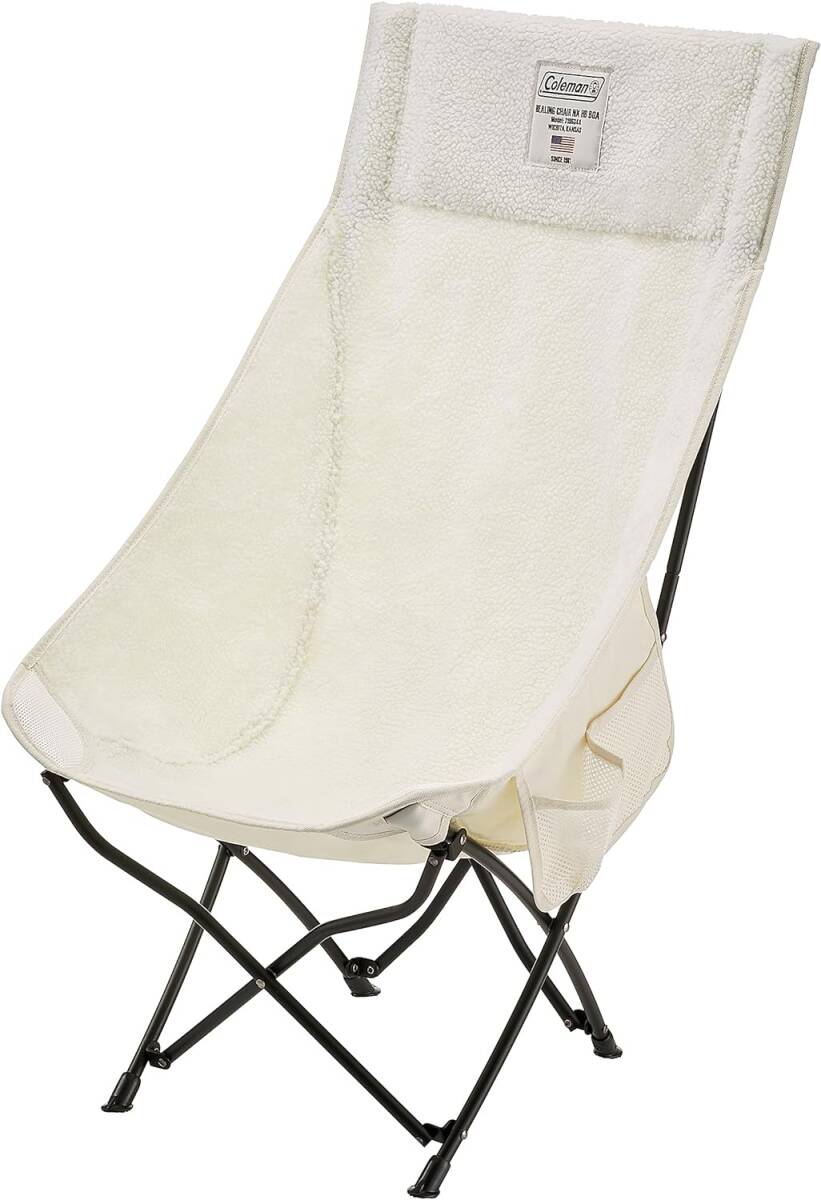 新品 送料無料 Coleman コールマン ハイバック ヒーリングチェアNX HB ボア ホワイト 白 サイドポケット 収納バック付き チェア 椅子 の画像1