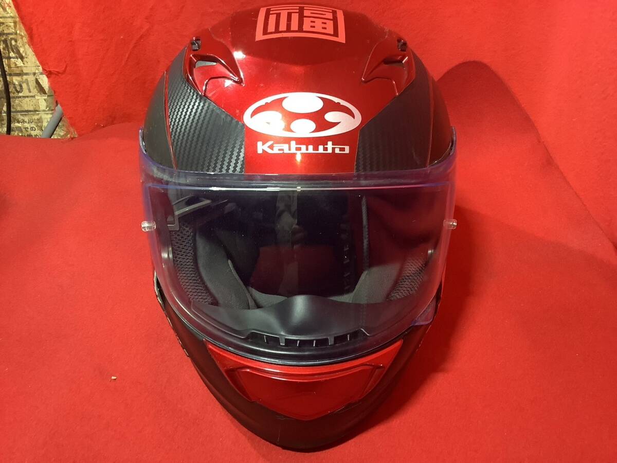 ◆ヘルメット OGK Kabuto オージーケーカブト KAMUI3 カムイ3 フルフェイス 赤系 シャイニーレッド XL (61-62㎝) の画像3