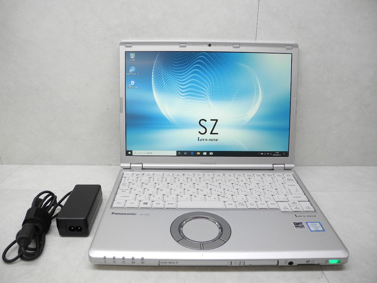 ☆1円☆第6世代.高解像度1920×1200☆累積2440☆CF-SZ5PDQVS☆Core i5 2.40GHz/8GB/SSD256GB/Sマルチ/無線/カメラ/Office/Win10 DtoD領域☆の画像1