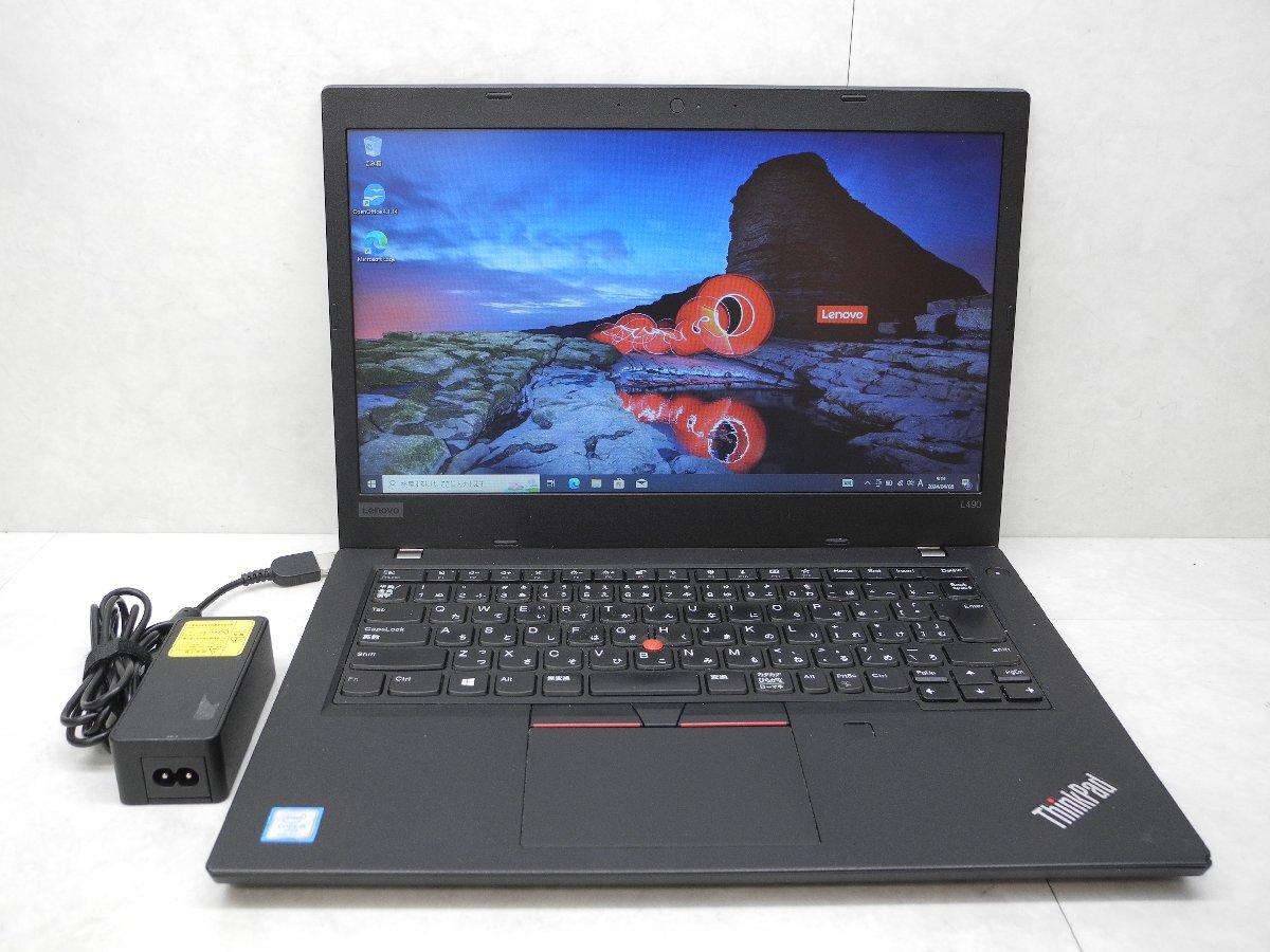 ☆1円スタート☆第8世代☆Thinkpad L490 20Q6-S3W300☆Core i5 1.60GHz/8GB/NVMe,SSD128GB/無線/Bluetooth/Office/Win10 DtoD領域☆の画像1