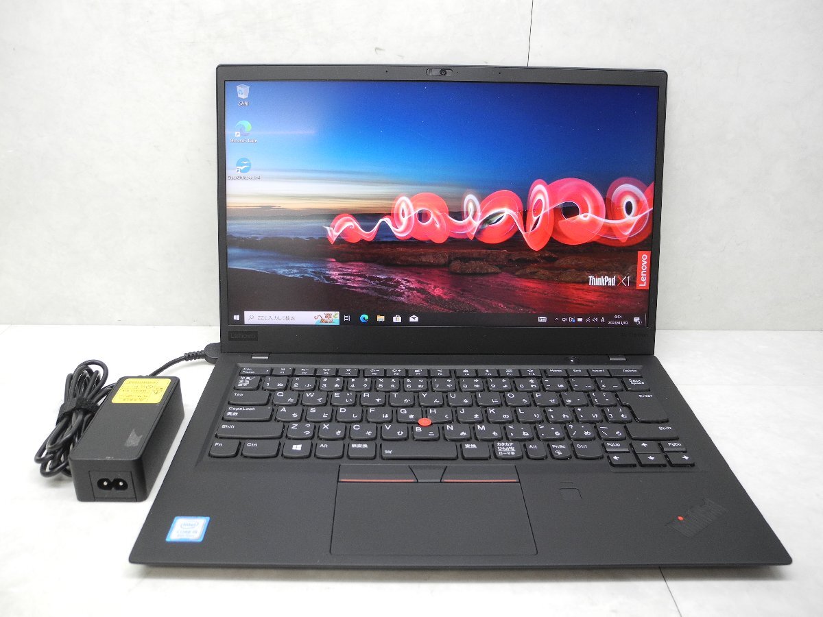 ☆1円☆第8世代☆Lenovo☆Thinkpad☆X1CARBON 2018 20KH-004UJP☆高解像度☆Core i5 1.60GHz/8GB/SSD256GB/無線/カメラ/Office/DtoD領域☆の画像1