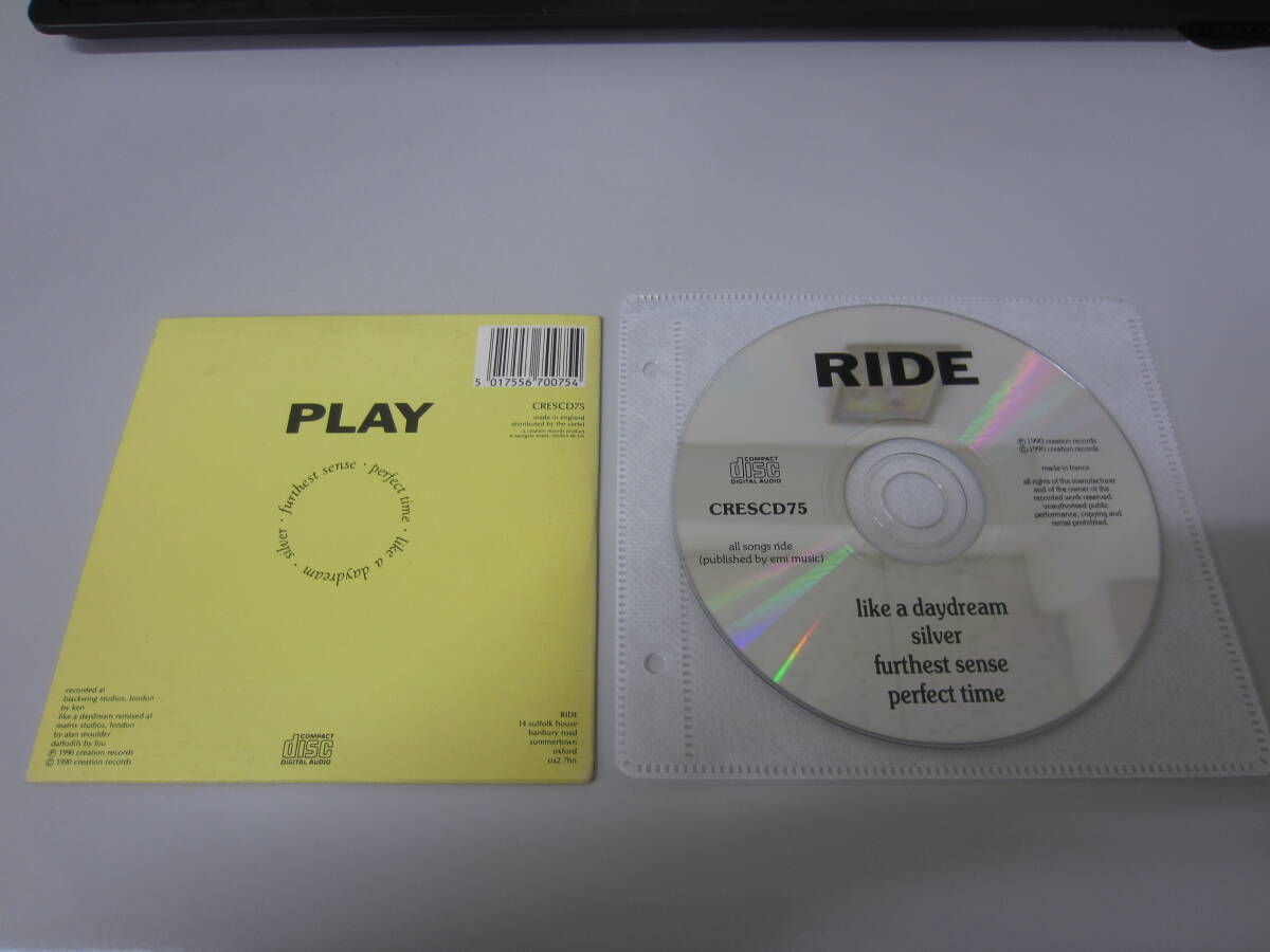 Ride/Play UK向FranceオリジナルCD CRESCD75 ネオアコ シューゲイザー OASIS My Bloody Valentine Slowdive Jesus & Mary Chainの画像2