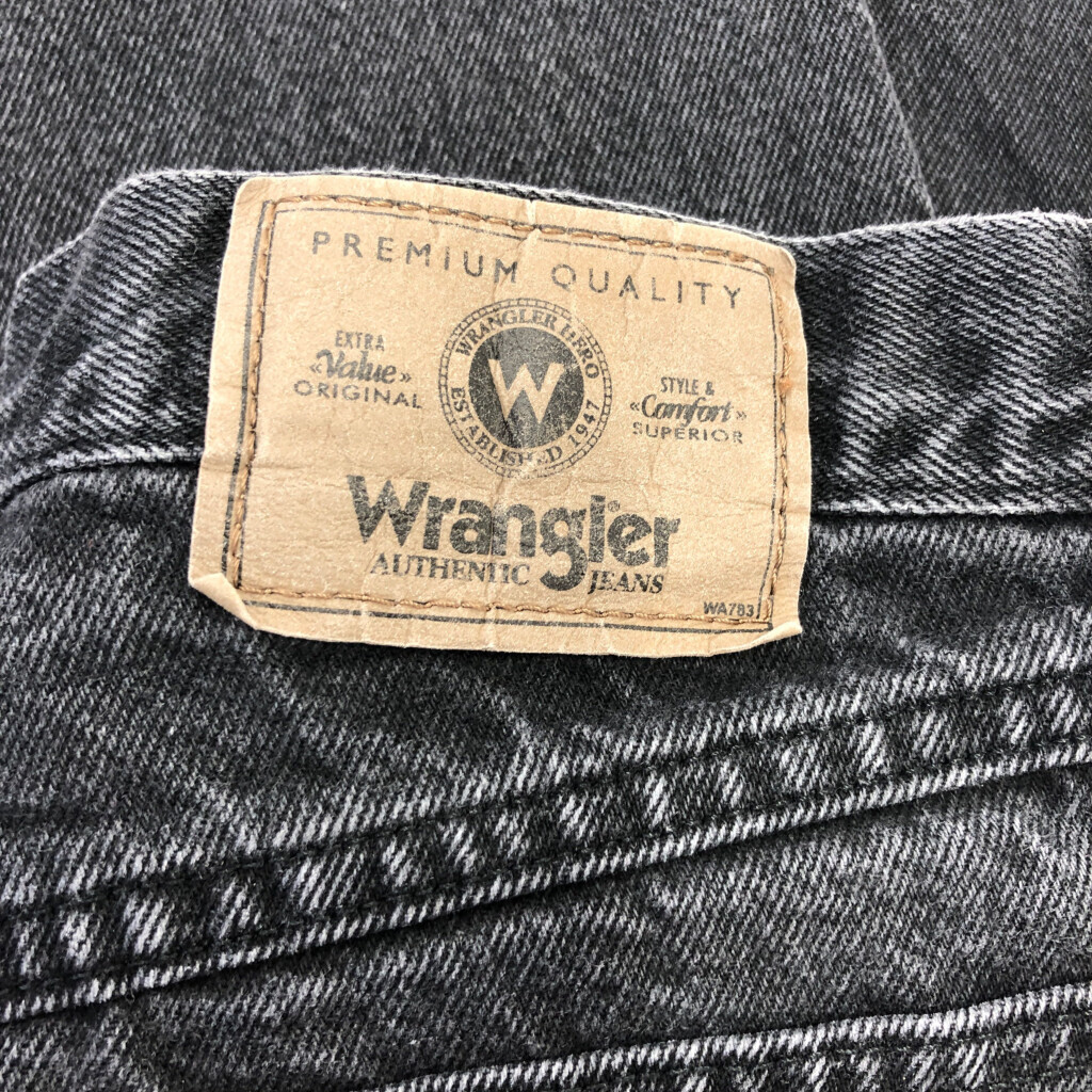 Wrangler ラングラー デニムパンツ アメカジ ブラック (メンズ 30×30) 中古 古着 Q2899_画像9