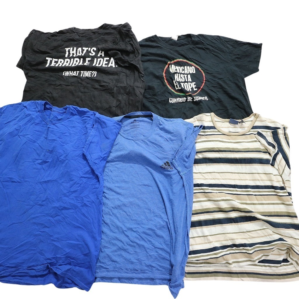 古着卸 まとめ カラーmix プリント 半袖Tシャツ 20枚 (メンズ /XL ) ボーダー アディダス ドラゴンボール キャラクター MS3070_画像5
