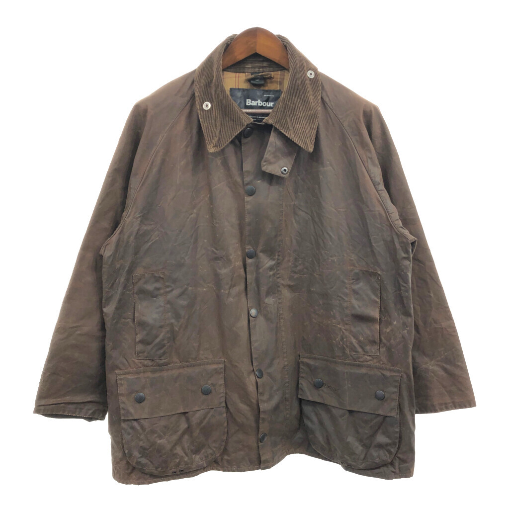 2000年代〜 イングランド製 Barbour バブアー BEAUFORT ビューフォート オイルドジャケット ブラウン (メンズ L相当) 中古 古着 Q3081_画像1