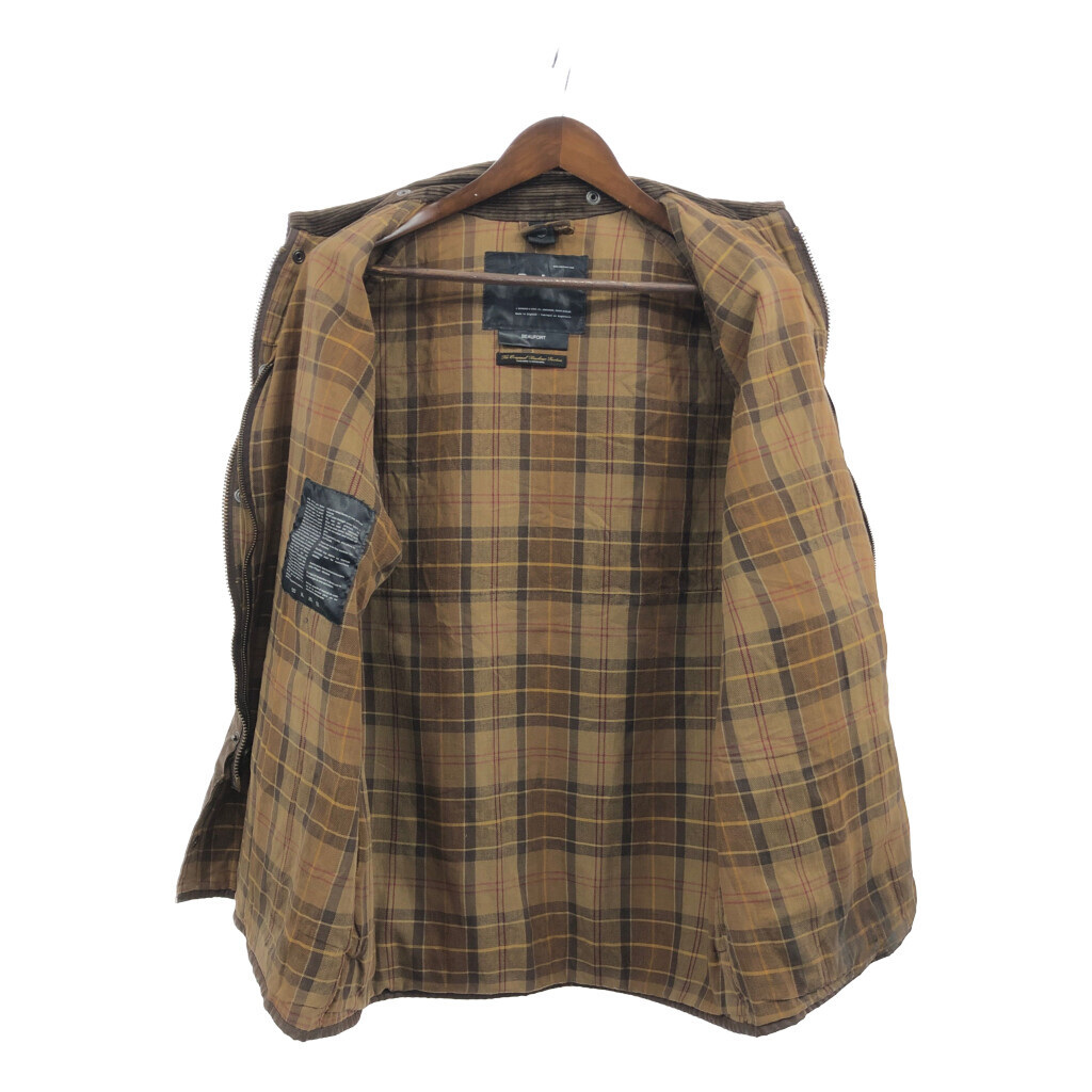 2000年代〜 イングランド製 Barbour バブアー BEAUFORT ビューフォート オイルドジャケット ブラウン (メンズ L相当) 中古 古着 Q3081_画像3