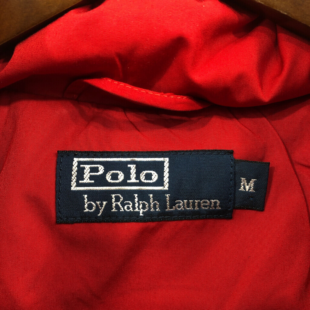 Polo by Ralph Lauren ポロ ラルフローレン スイングトップ ワンポイントロゴ レッド (メンズ M) 中古 古着 Q3082_画像7
