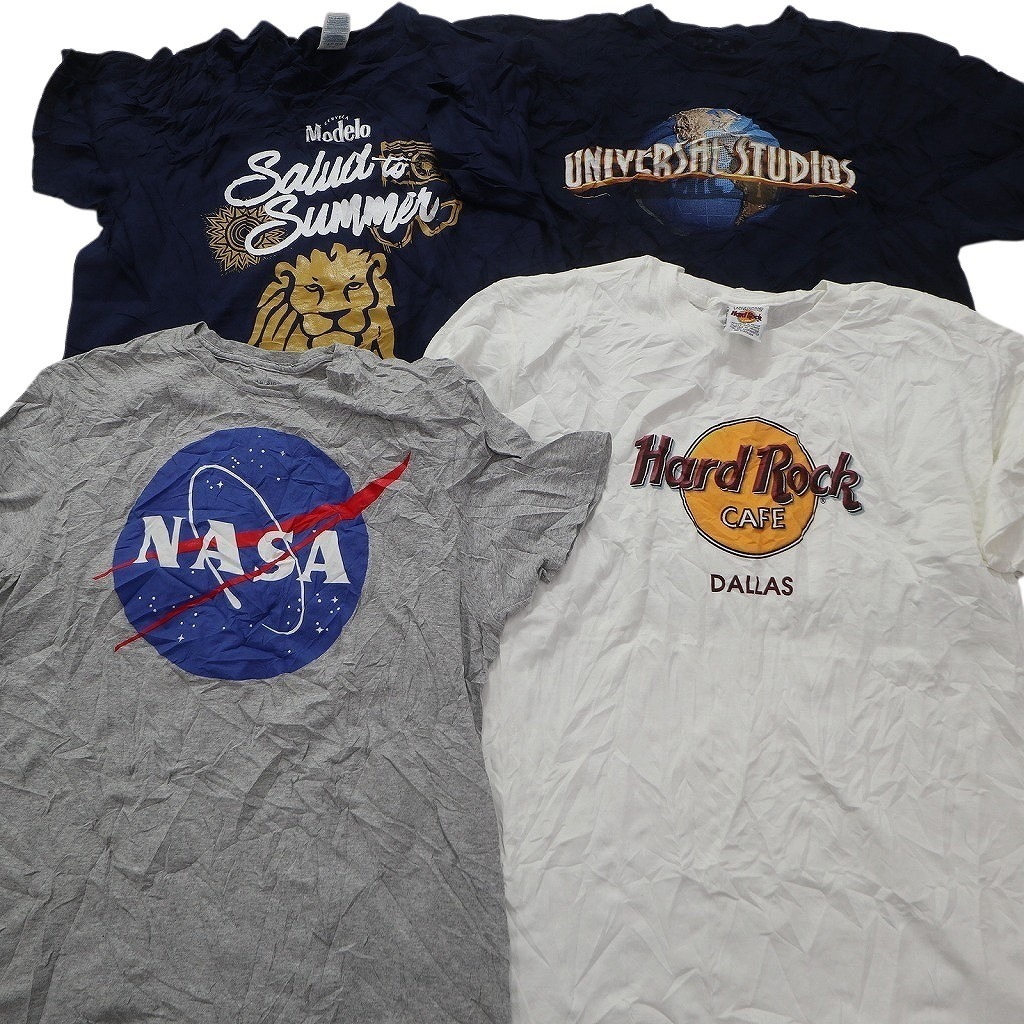 古着卸 まとめ売り 有名企業 半袖Tシャツ 16枚セット (メンズ L ) NASA ハードロックカフェ プレイステーション MS1206 1円スタートの画像4