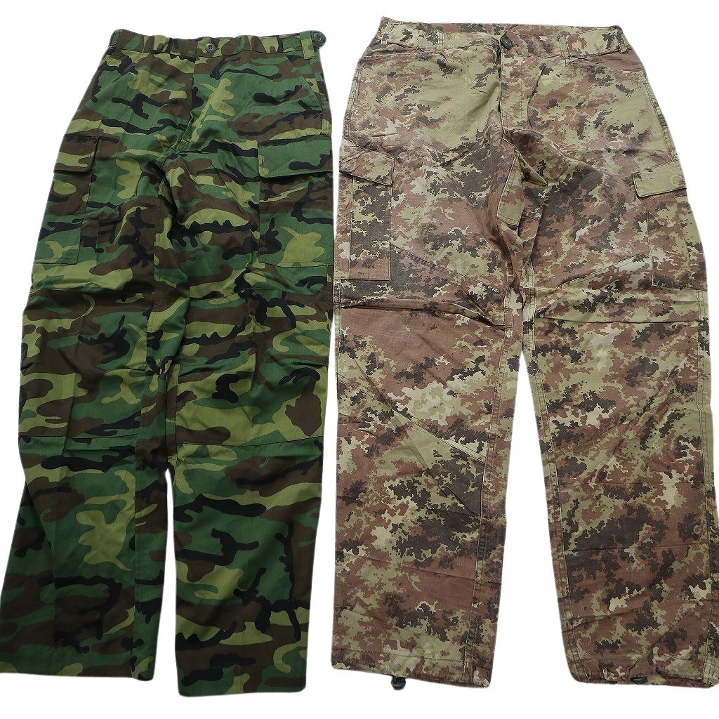 古着卸 まとめ売り フィールドパンツ カモ柄MIX ユーロミリタリー 8枚セット (メンズ ) シンガポール軍 ギリシャ軍 MS1602 1円スタートの画像4