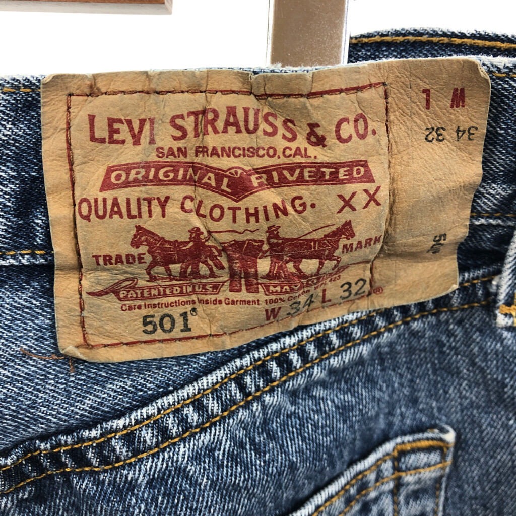 Levi's リーバイス 501 デニムパンツ アメカジ ブルー (メンズ W34 L32) 中古 古着 Q3359_画像6