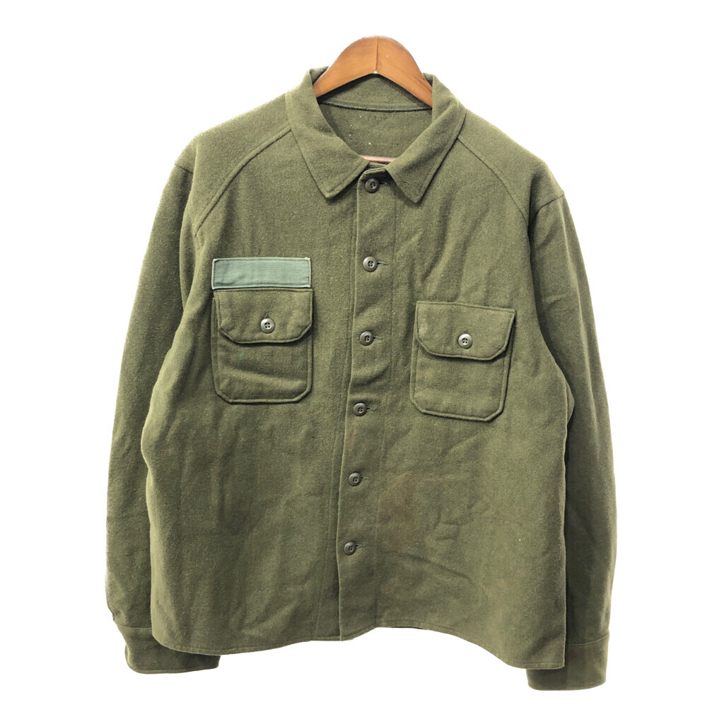 人気大割引 ミリタリー ヴィンテージ ウールシャツ OG-108 U.S.ARMY 米軍実物 70年代 オリーブ Q3494 古着 中古 M) (メンズ 女性用