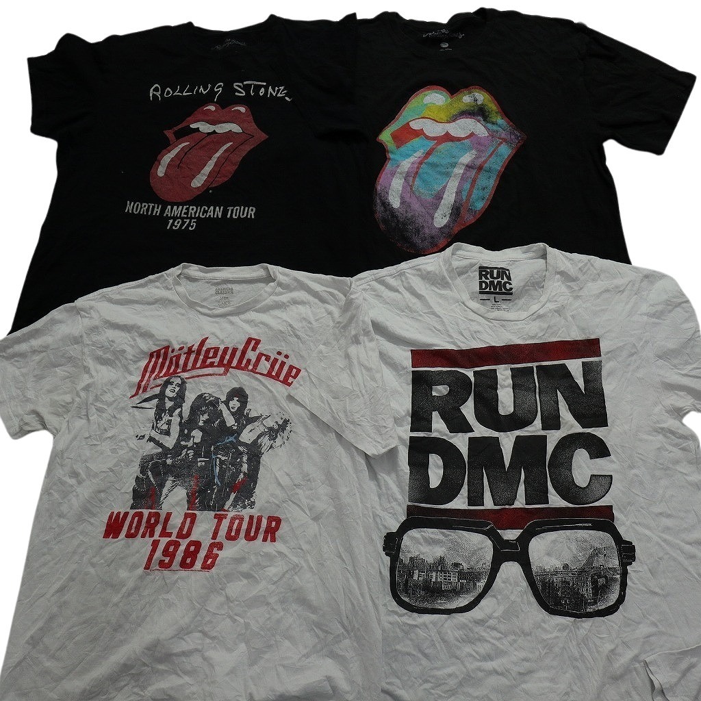 古着卸 まとめ売り 音楽・バンド 半袖Tシャツ 16枚セット (メンズ L ) ROLLINGSTONES BEATLES RUNDMC MS4540の画像4