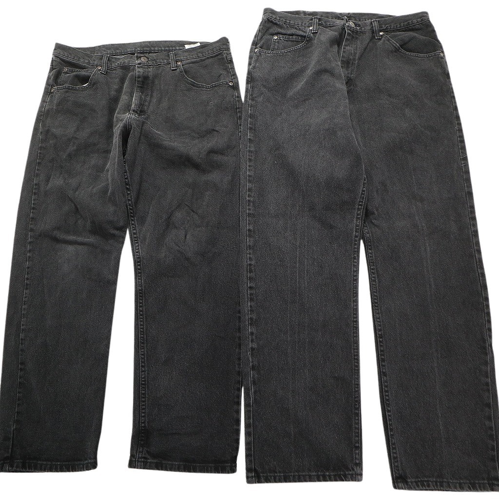 古着卸 まとめ売り Wrangler ラングラー デニム パンツ 7枚セット (メンズ 36 ) ブラックデニム ブランドロゴ MS4765の画像5