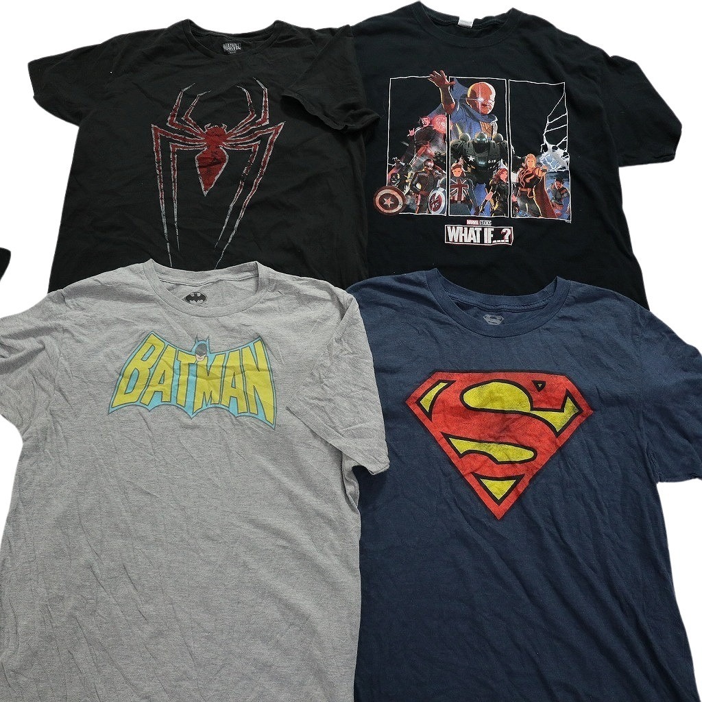 古着卸 まとめ売り マーベル DCコミック 半袖Tシャツ 16枚セット (メンズ L ) バッドマン スーパーマン キャプテンアメリカ MS3600の画像4