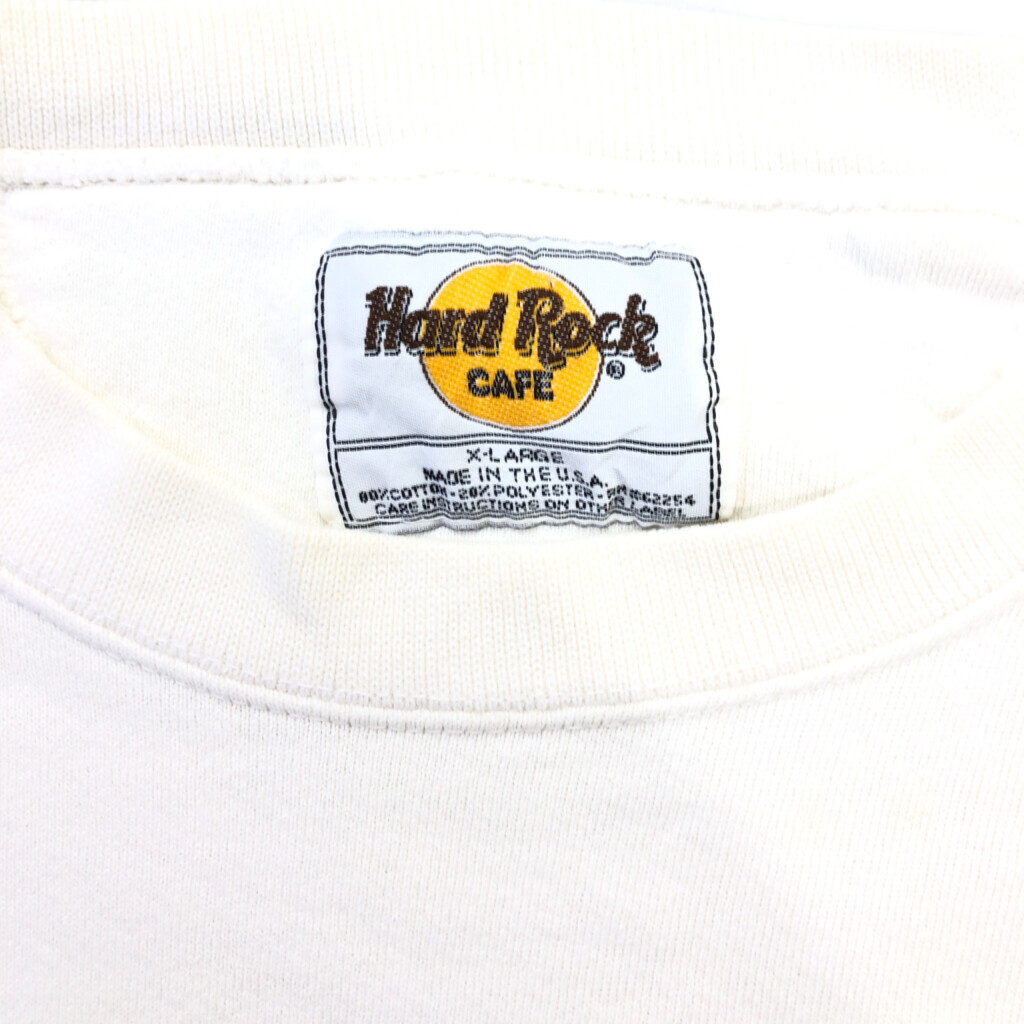USA製 HARD ROCK CAFE ハードロックカフェMAUI クルーネック スウェット ホワイト (メンズ XL) 中古 古着 Q3673_画像9