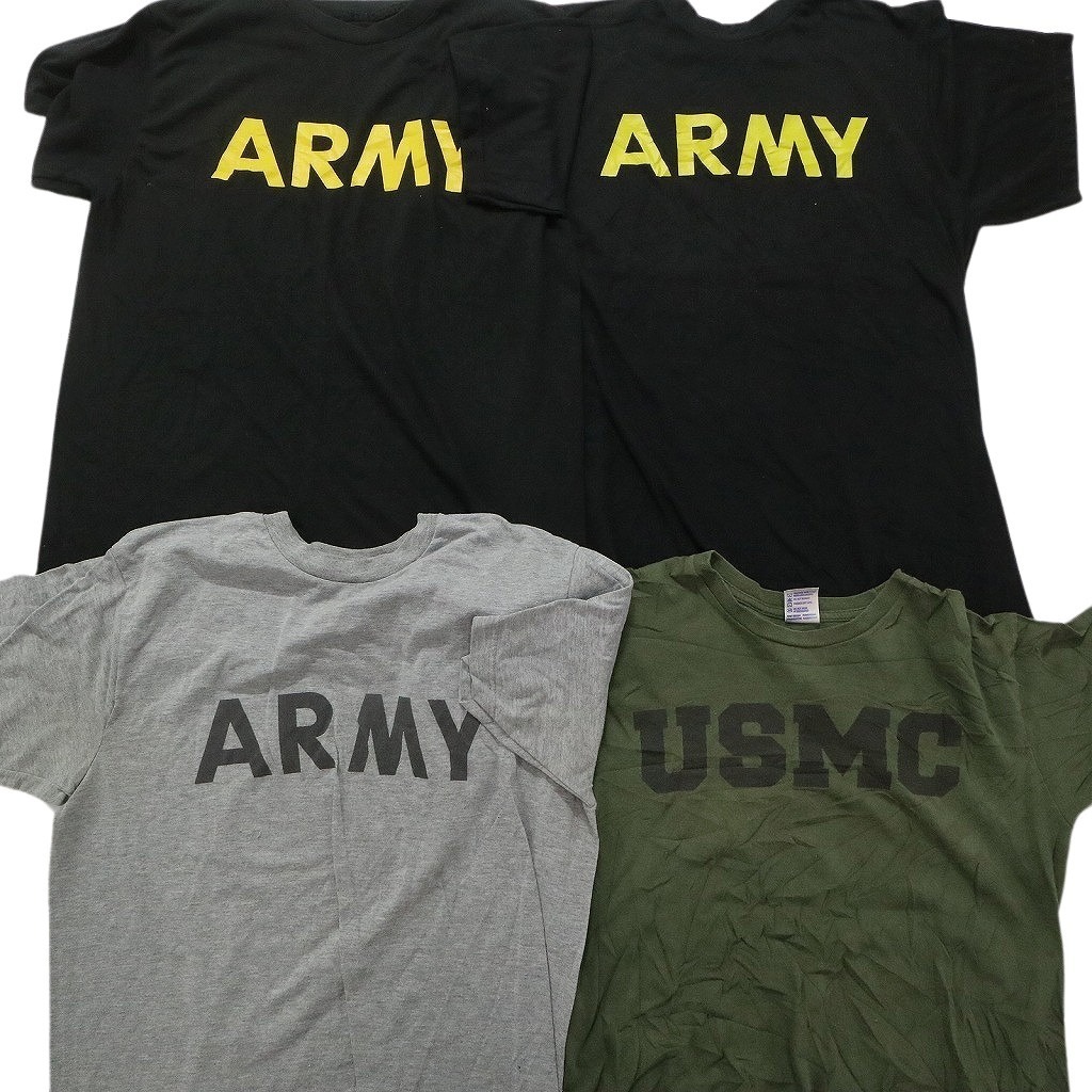 古着卸 まとめ売り ミリタリー 半袖Tシャツ 16枚セット (メンズ S / ) ARMY NAVY ワンポイント ロゴ イラスト カラー系 MS5688の画像3