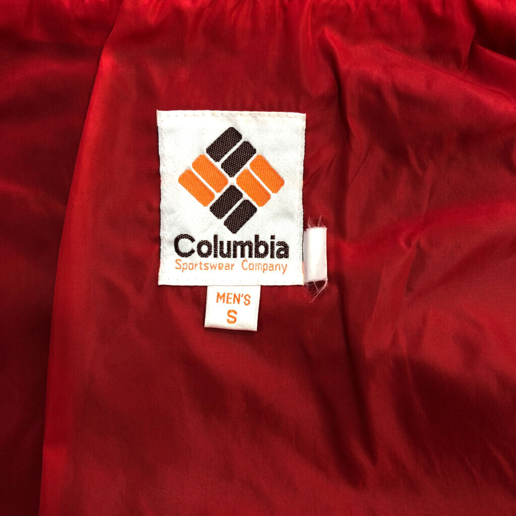 80 period Columbia Colombia Bugaboo nylon jacket outdoor bai color black ( men's S) used old clothes Q4034