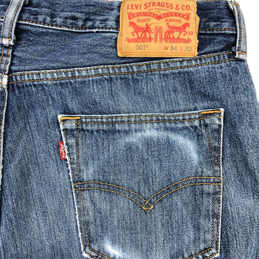 Levi's リーバイス 501 デニムパンツ アメカジ ライトブルー (メンズ W34 L32) 中古 古着 Q4145_画像9