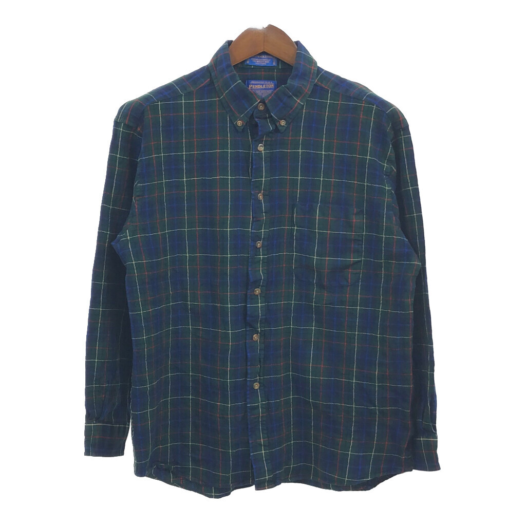 PENDLETON ペンドルトン ウール 長袖シャツ アメカジ チェック マルチカラー (メンズ XL) 中古 古着 Q4406_画像1