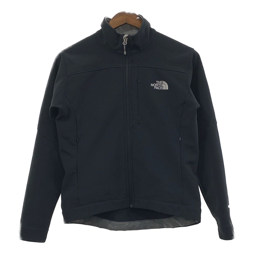 THE NORTH FACE ノースフェイス ソフトシェルジャケット アウトドア ブラック (メンズ M) 中古 古着 Q4392_画像1