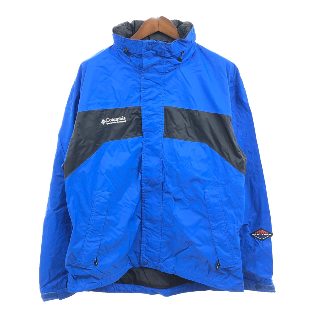 Columbia コロンビア OMNI-TECH マウンテンパーカー アウトドア ブルー (メンズ L) 中古 古着 Q4413