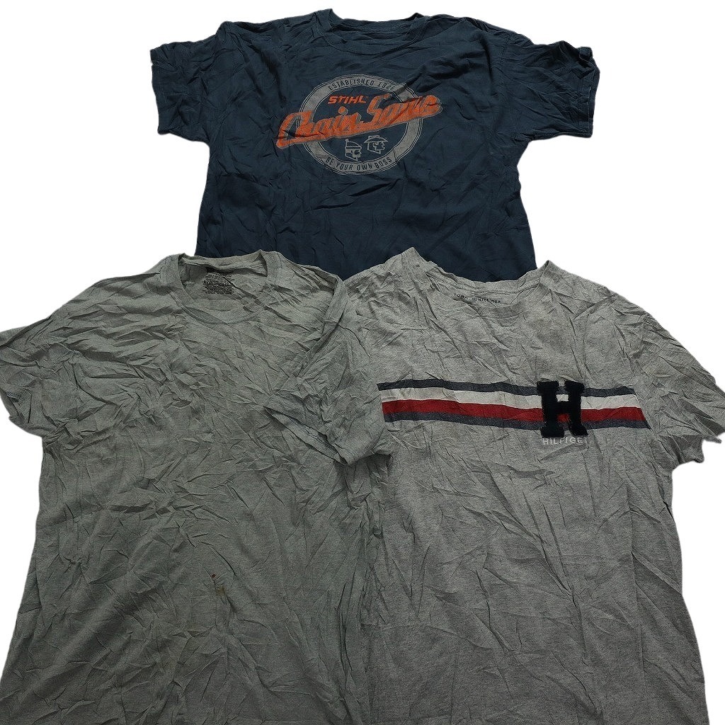 古着卸 まとめ売り カラーmix プリント 半袖Tシャツ 17枚セット (メンズ L ) コロンビア オールドネイビー MS5207 1円スタートの画像5