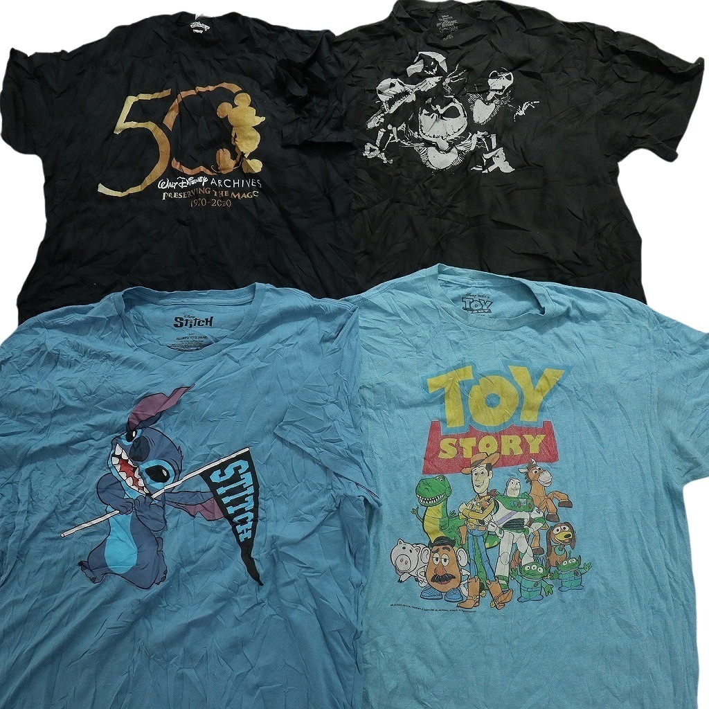 古着卸 まとめ売り キャラクター 半袖Tシャツ 16枚セット (メンズ XL /2XL ) ディズニー マリオ MS4822 1円スタートの画像5